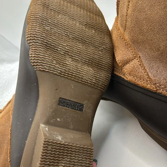 Sperry Top-Sider Rip duck Boots w/faux fur tan & brown SZ 9 waterproof outdoor - Picture 7 of 16